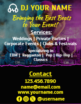 DJ Flyer 4 8.5x11