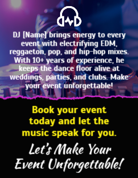 DJ Flyer 4 8.5x11