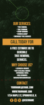 Tree Removal Door Hanger 1 3.5x8.5