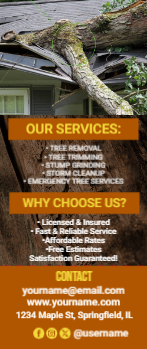 Tree Removal Door Hanger 2 3.5x8.5