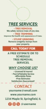 Tree Removal Door Hanger 6 3.5x8.5