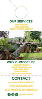 Tree Removal Door Hanger 7 3.5x8.5