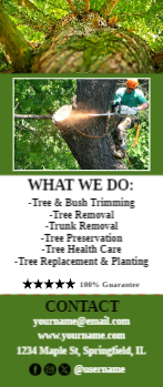 Tree Removal Door Hanger 9 3.5x8.5