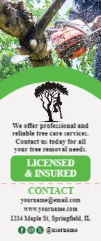 Tree Removal Door Hanger 10 3.5x8.5