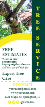 Tree Removal Door Hanger 11 3.5x8.5