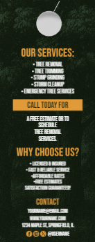 Tree Removal Door Hanger 1 4.25x11