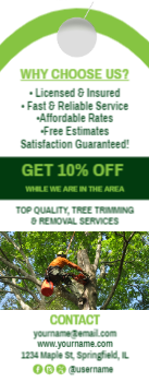 Tree Removal Door Hanger 3 4.25x11