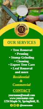 Tree Removal Door Hanger 4 4.25x11