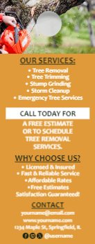Tree Removal Door Hanger 5 4.25x11