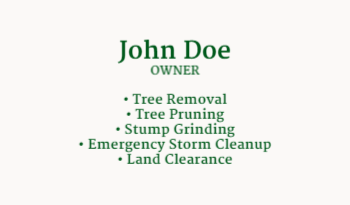 Tree Removal Business Card 1
