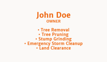 Tree Removal Business Card 2