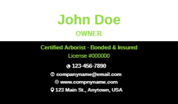 Tree Removal Business Card 6