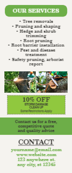Tree Removal Rack Card 4 3.5x8.5
