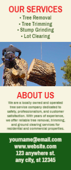 Tree Removal Rack Card 5 3.5x8.5