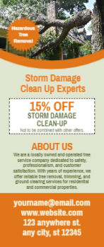 Tree Removal Rack Card 6 3.5x8.5