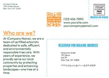 Tree Removal Mailing Postcard 4 5x7