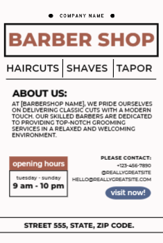 Barbershop Flyer 1 4x6