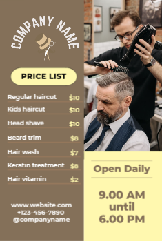 Barbershop Flyer 4 4x6