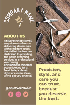Barbershop Flyer 4 4x6