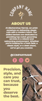 Barbershop Rack Card 4 3.5x8.5