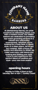Barbershop Rack Card 3 3.5x8.5