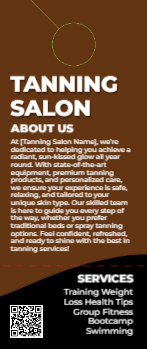 Tanning Salon Door Hanger 4b 3.5x8.5