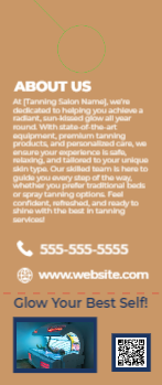 Tanning Salon Door Hanger 6b 3.5x8.5