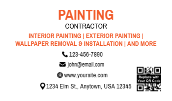 Painting Contractor Business Card 5a