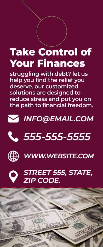 Debt Relief Door Hanger 1b 3.5x8.5