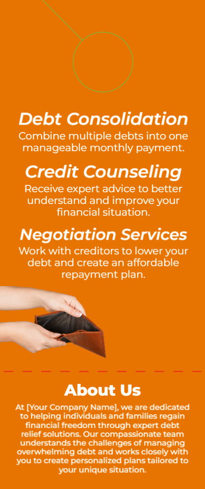 Debt Relief Door Hanger 5b 3.5x8.5