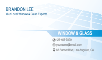 Window & Glass Business Card 4b