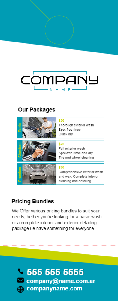Auto Detailing & Car Wash Door Hanger 4b