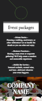 Restaurant Menu Door Hanger 2 3.5x8.5