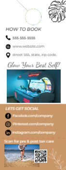 Tanning Salon Door Hanger 1 4.25x11