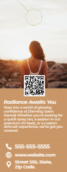 Tanning Salon Door Hanger 2 4.25x11
