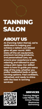 Tanning Salon Door Hanger 4 4.25x11