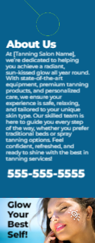 Tanning Salon Door Hanger 5 4.25x11