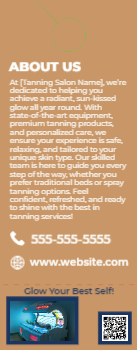 Tanning Salon Door Hanger 6 4.25x11
