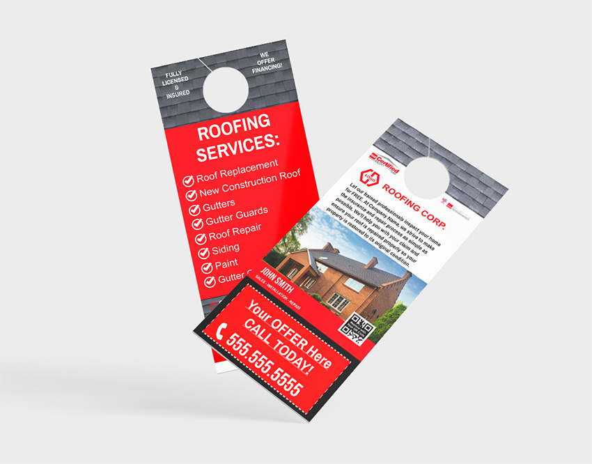 Door Hanger with Modern Roofing Design