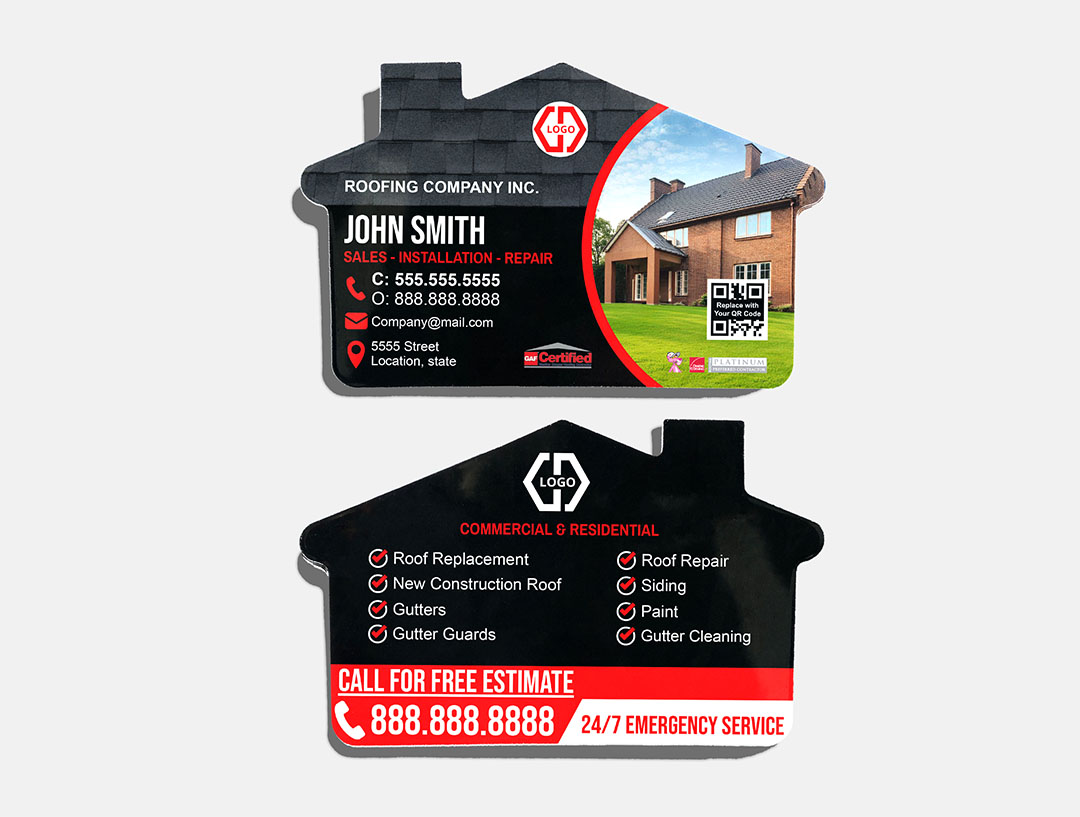 House Shaped Business Cards